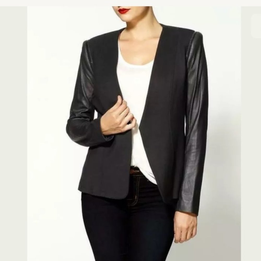 Theory Yaisa blazer, zipper shoulder in black
